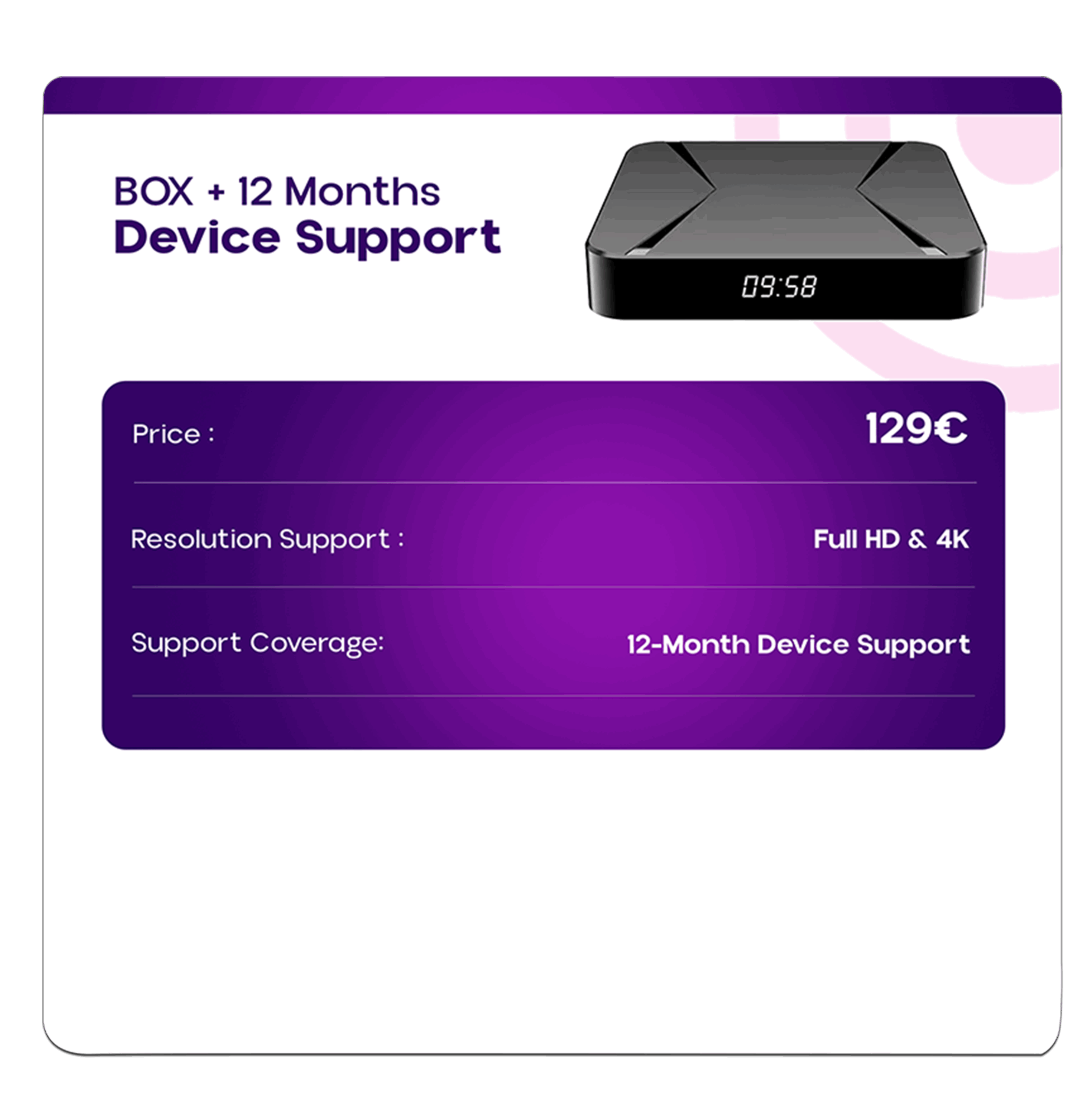 Box + 12 Months Device Support
